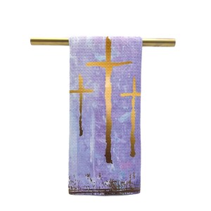 Lavender Crosses Kitchen Towel || Cross Kitchen Towel - 1144