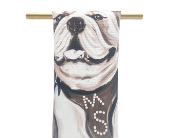 Golden Neutral Bully Kitchen Towel || MSU Tea Towel || Mississippi State Decor - 204