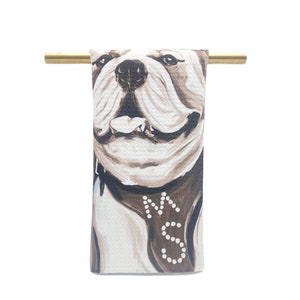 Goldenes Neutral Bully Geschirrtuch || MSU Geschirrtuch || Mississippi State Decor - 204