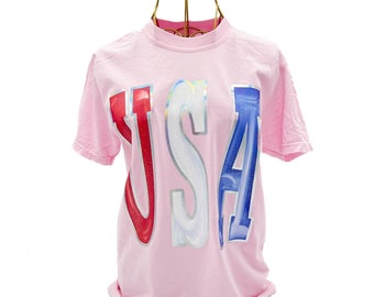 Holographic Foil USA Tshirt || Patriotic Tshirt || Short Sleeve Tshirt