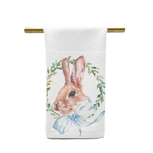 Mint Bow Bunny Kitchen Towel || Easter Tea Towel - 359