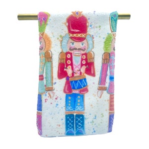 Colorful Nutcrackers Kitchen Towel || Nutcracker Art || Nutcracker Tea Towel || Christmas Tea Towel || Christmas Decor - 511