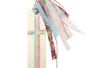 Bible Book Marks || Pastel Cross Bookmark || Scripture Book Marks || Cross Bookmark || Fine Art Book Mark - 913