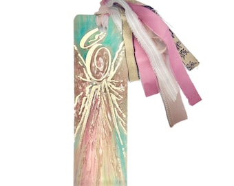 Bible Bookmark || Golden Angel Bookmark || Angel Bookmark || Fine Art Bookmarks - 104