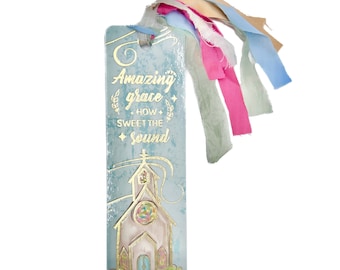 Bible Bookmark || Amazing Grace Bookmark || Church Bookmark || Scripture Bookmark