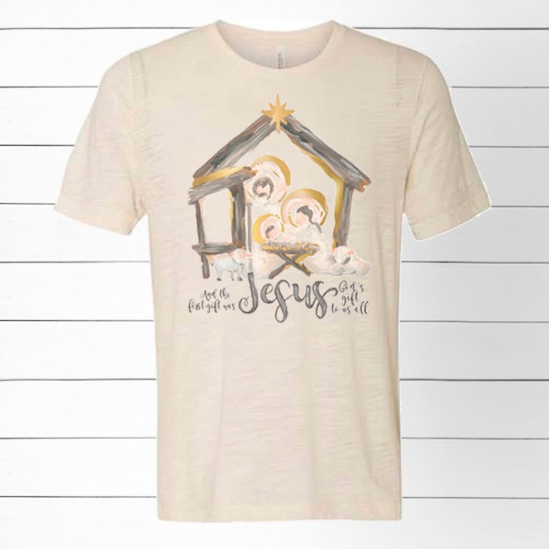 Nativity Tshirt Christmas Tshirt Bella Canvas Tshirt Etsy