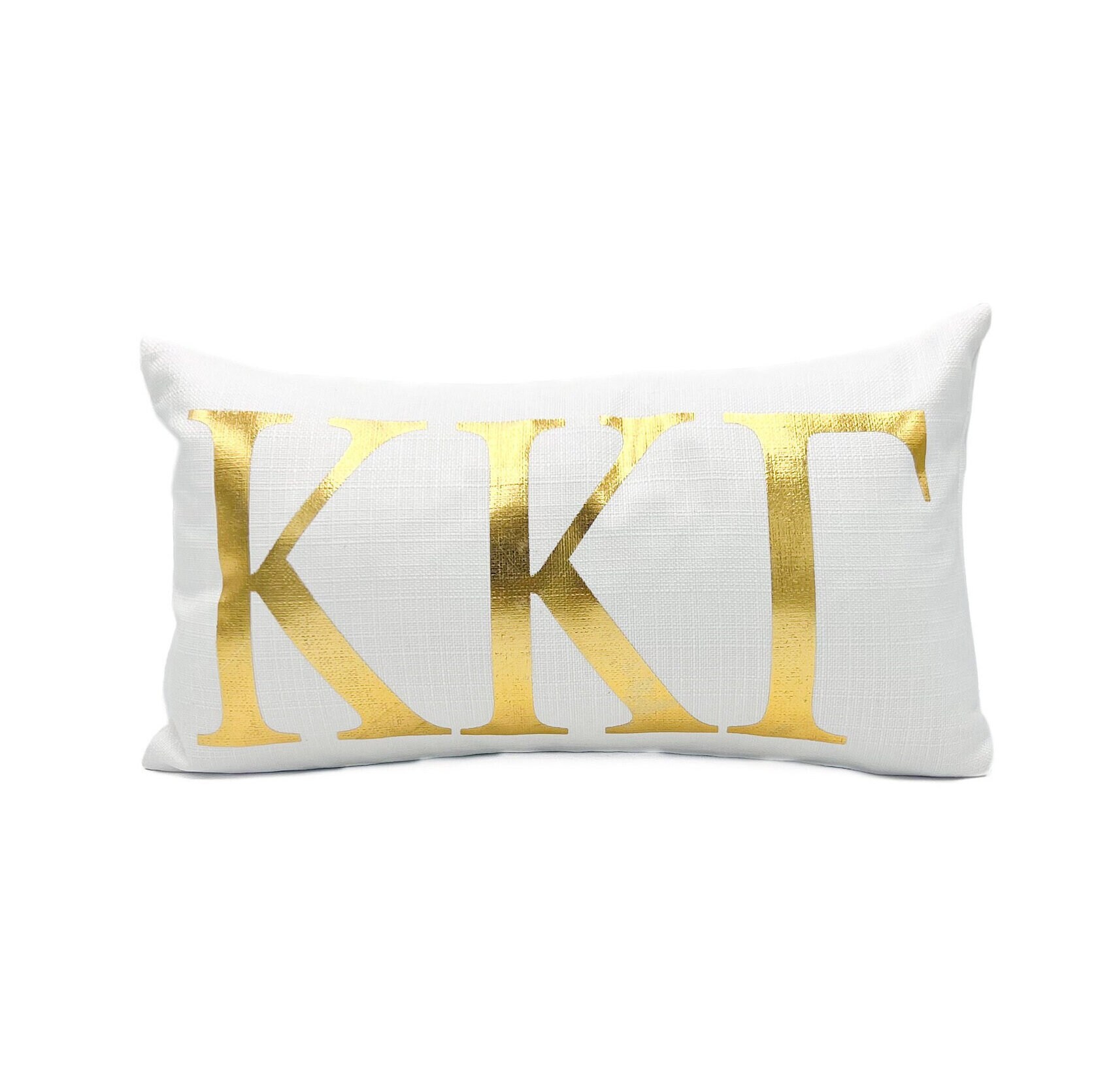 Kappa Kappa Gamma 12x20 Gold Foil Lumbar Pillow - 236