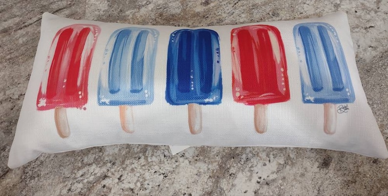 TheOlivePressTupelo Popsicles Pillow - Thumbnail 2