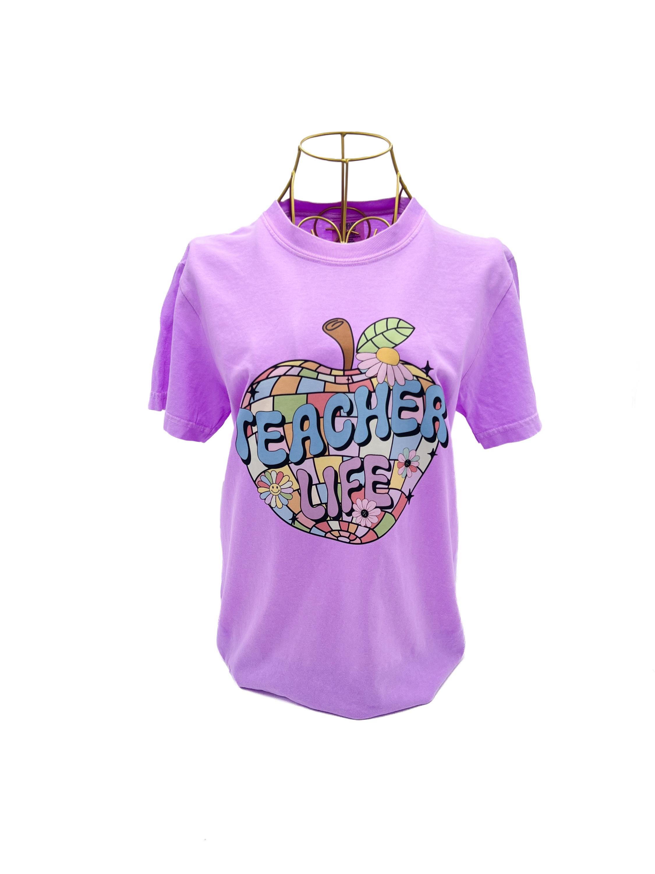 Teacher Life Disco Apple Shirt || Teacher Shirt || Teacher Gift - 1629