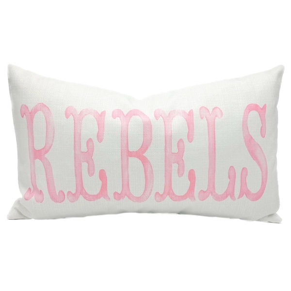Custom Pillow || Pink Watercolor Rebels Pillow || Customizable Pillow || Custom Pillow - 1714