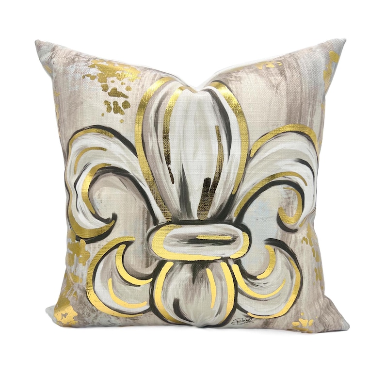 TheOlivePressTupelo Fleur De Lis Pillow