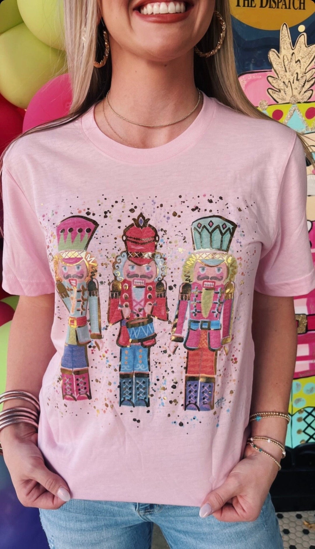 Gold Foil Nutcracker Short Sleeve Bella Canvas Tshirt Christmas Tshirt