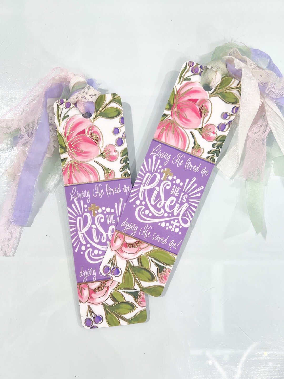 Bible Book Marks He is Risen Bookmark Easter Book Marks Etsy