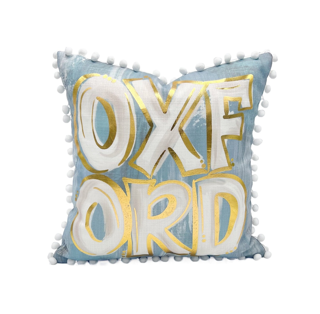 Teal OXFORD Pillow || Gold Foil Oxford Pillow - 410 - Etsy