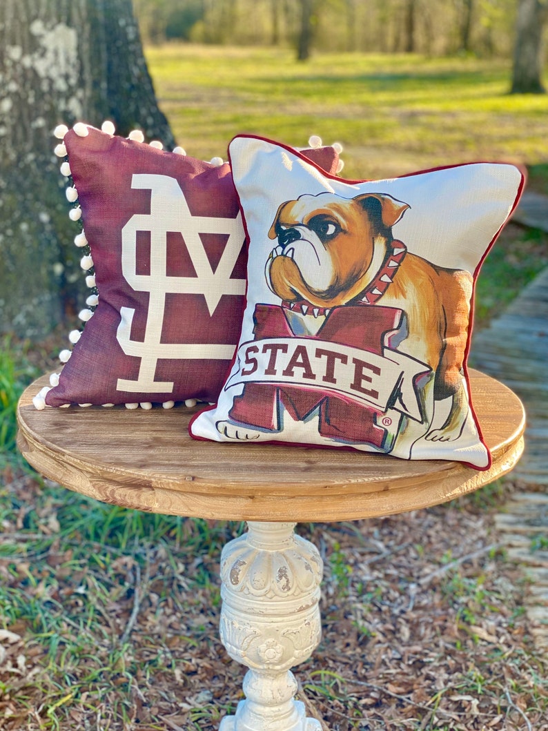Mississippi State Pillow MSU Pillow Mississippi State Etsy