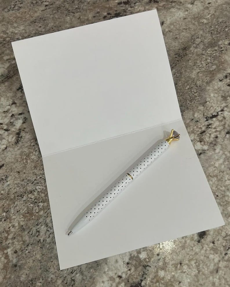 Gold Foil Pi Beta Phi Folded Notes || PBP Note Cards || Sorority Stationary - 232 image 3