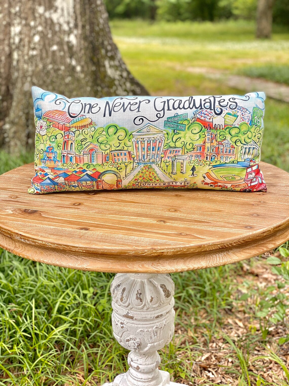 One Never Graduates Pillow Oxford Mississippi Pillow Etsy