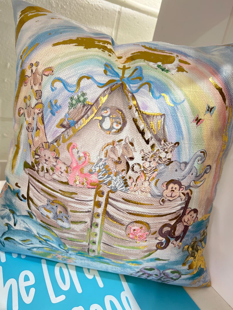 TheOlivePressTupelo Noah's Ark Pillow - Thumbnail 2