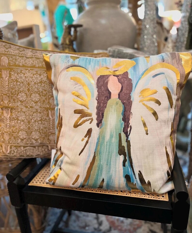 TheOlivePressTupelo Angel of Peace Pillow - Thumbnail 2