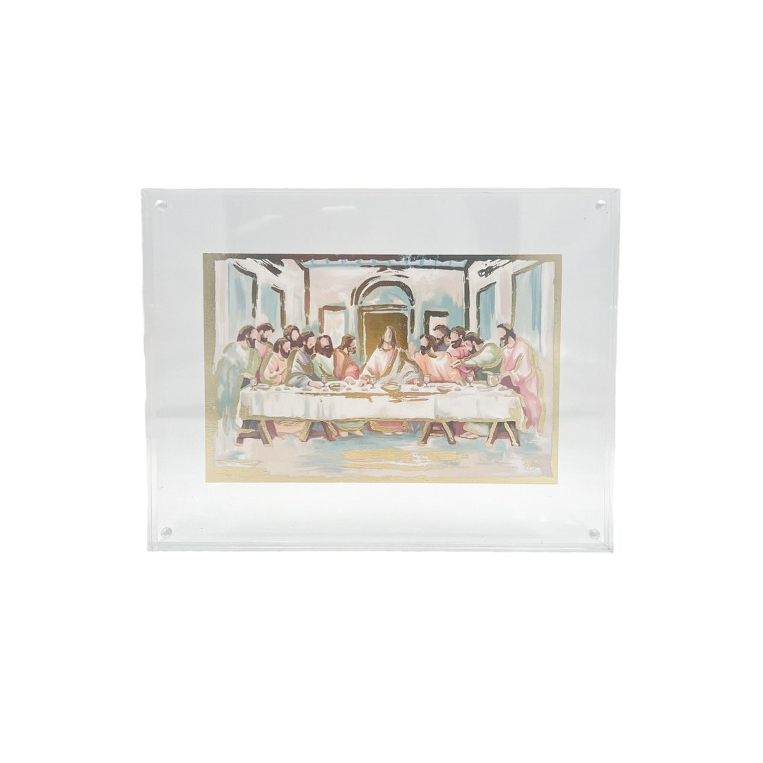 The Lord’s Supper Acrylic Block With Gold Foil Print || Last Supper ...