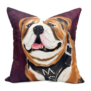MSU Bully Pillow || Mississippi State Pillow || Bulldog Pillow || Bully Pillow - 948