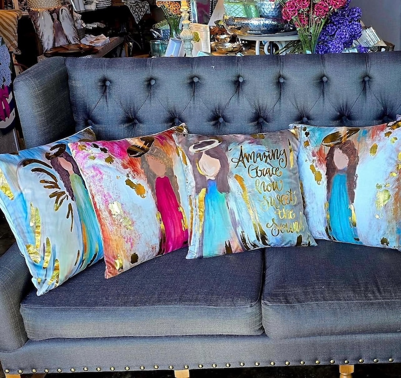 TheOlivePressTupelo Angel of Peace Pillow - Thumbnail 3