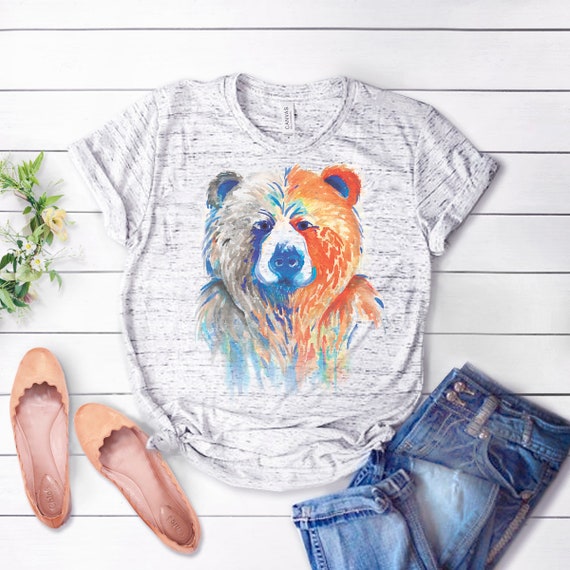 Watercolor Bear T-shirt Bradley Bear Clark Bear York | Etsy