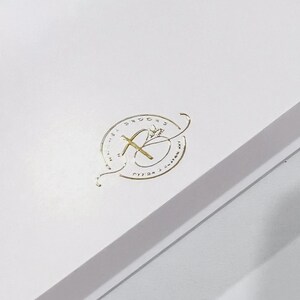 Gold Foil Pi Beta Phi Folded Notes || PBP Note Cards || Sorority Stationary - 232 image 4