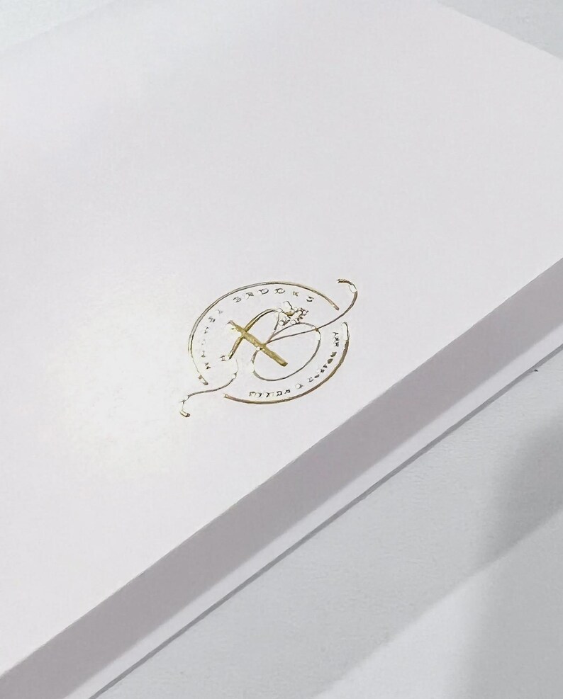 Gold Foil Pi Beta Phi Folded Notes || PBP Note Cards || Sorority Stationary - 232 image 4