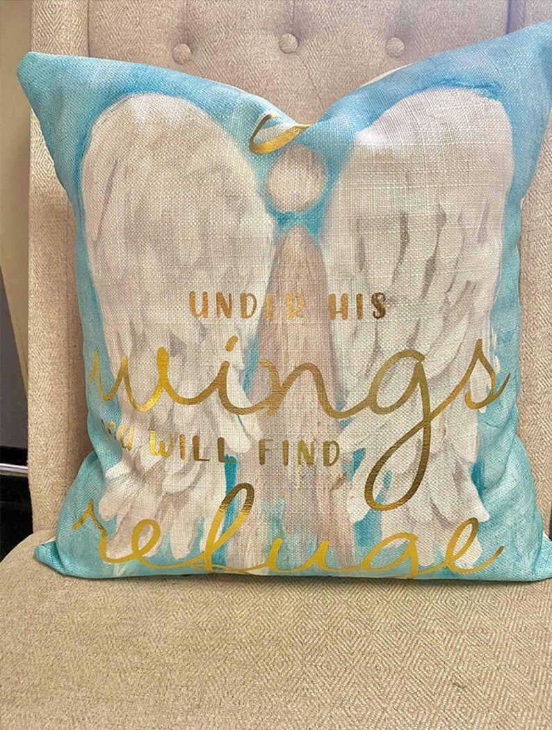 Angel Pillow Psalm 91 Pillow Under His Wings Angel Etsy