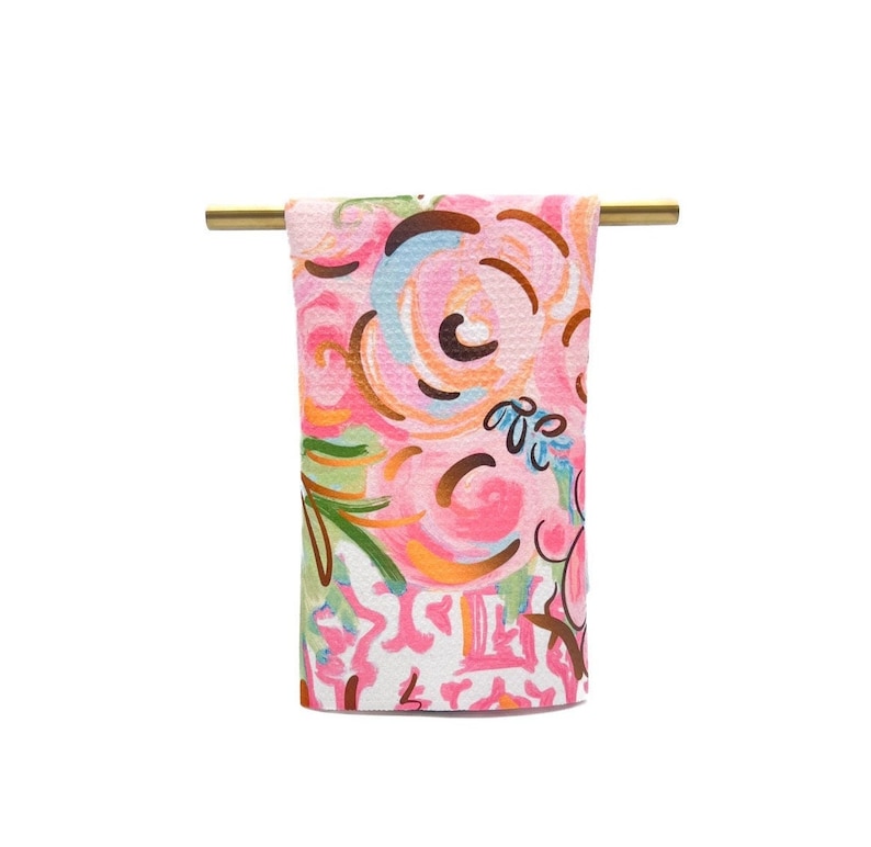 TheOlivePressTupelo Cortnei Chinoiserie Blooms Tea Towel