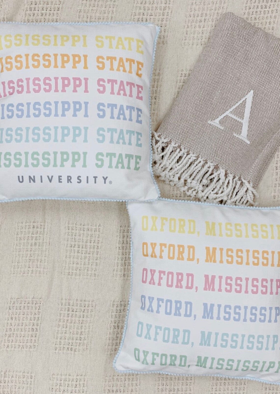 Oxford Mississippi Pillow Oxford MS Pillow Colorful Etsy UK