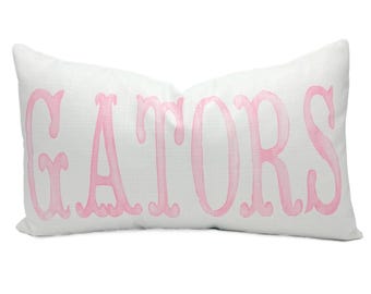 Custom Pillow || Pink Watercolor Gators Pillow || Customizable Pillow || Custom Pillow - 1800