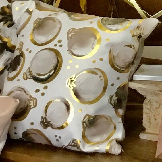Gold Foil Ornaments Pillow