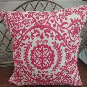 Pink Damask 20x20 Pillow