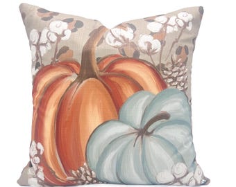 Leopard Pumpkins Pillow || Leopard Print Pumpkins Pillow || Fall Pillow || Pumpkin Decor - 490
