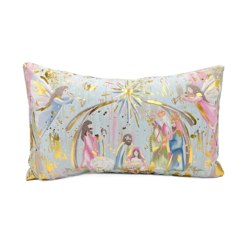 TheOlivePressTupelo Nativity Pillow - Thumbnail 3