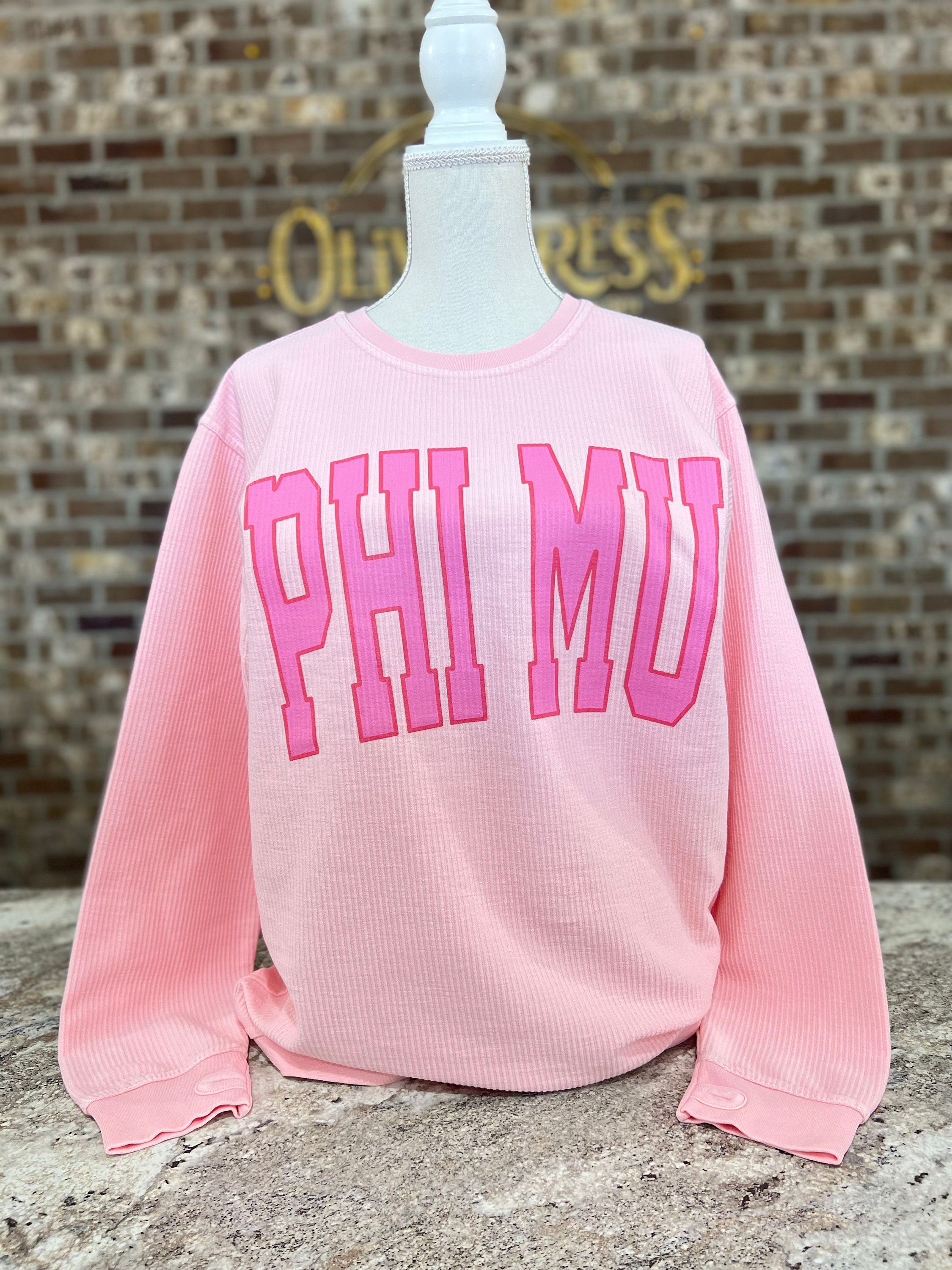 Pink Phi Mu Design Crossbody Bag Teenagers Messenger Bag for Women