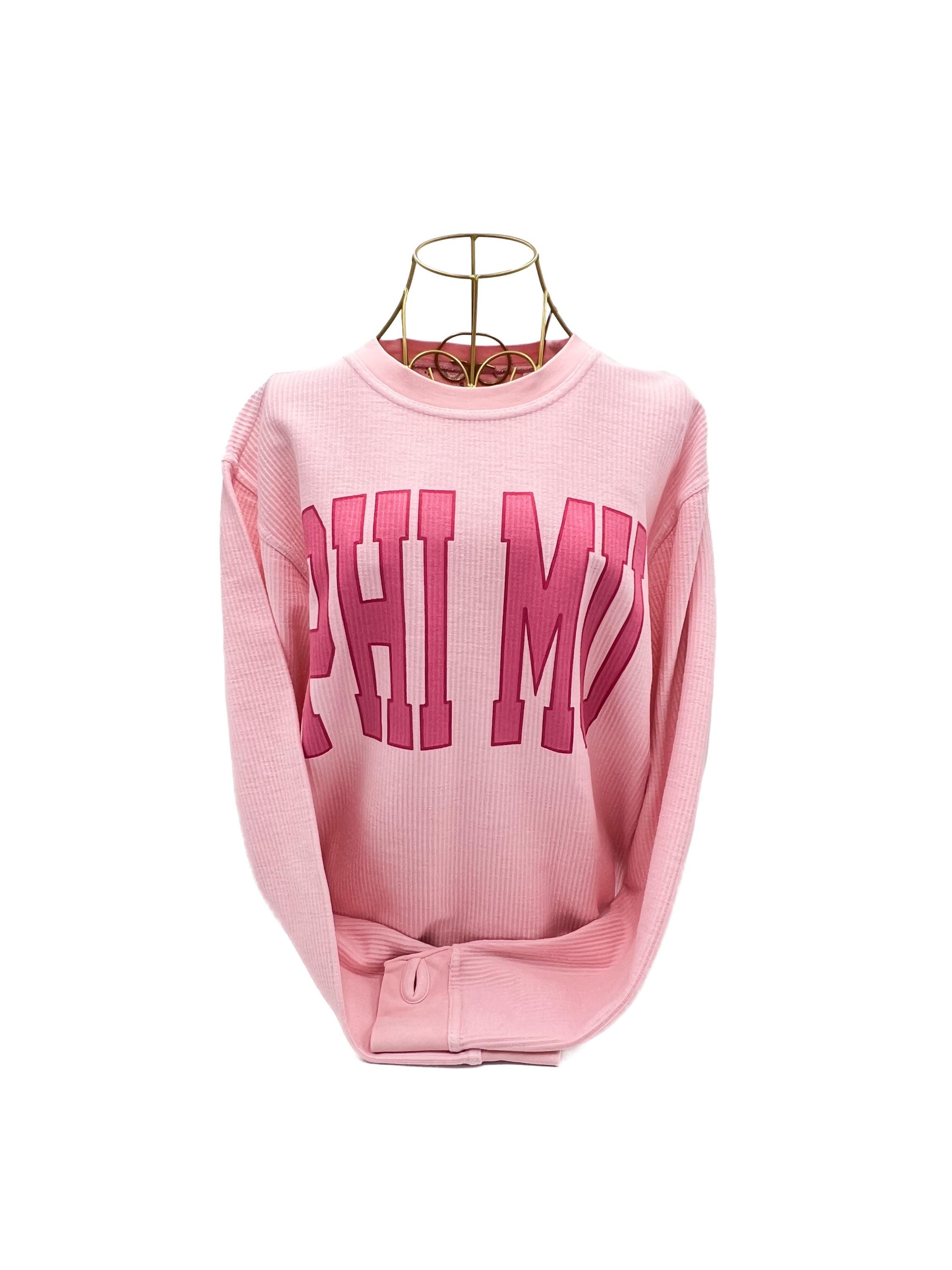 Phi Mu Sweatshirt || Greek Comfy Cord || OM || Sorority Pullover