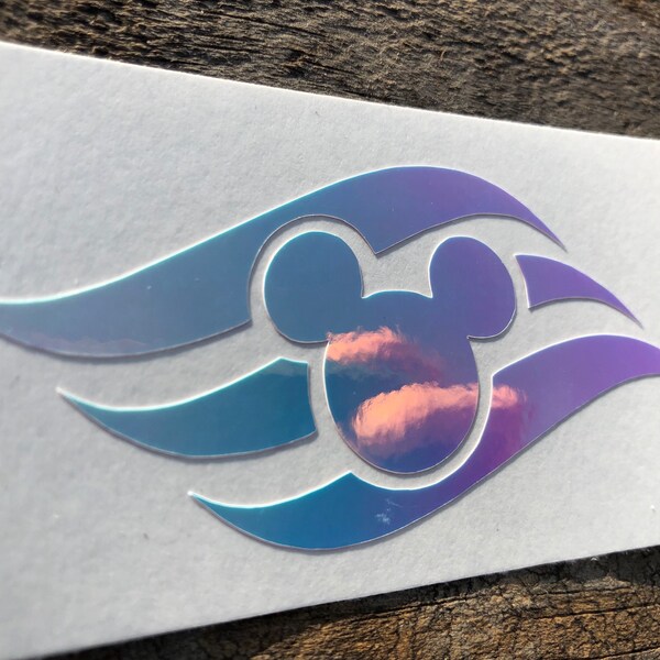 Disney Cruise Line Logo Inspired Holographic Iridescent Vinyl Decal | DCL Car Decal | FE Gift | Fish Extender Gift | Decal Only
