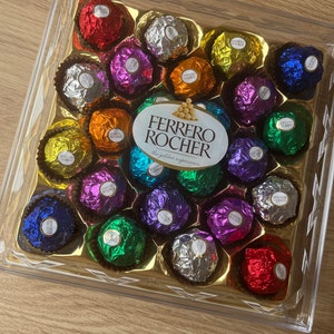 Coloured Ferrero Rocher Birthday Gift Anniversary Gift Unique Chocolate Gift image 1