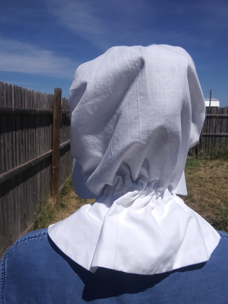 Prairie Bonnet White 100/% Cotton-Adult