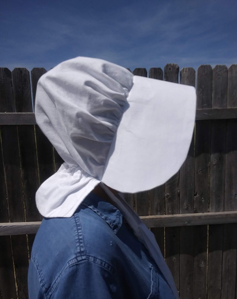 Prairie Bonnet White 100/% Cotton-Adult