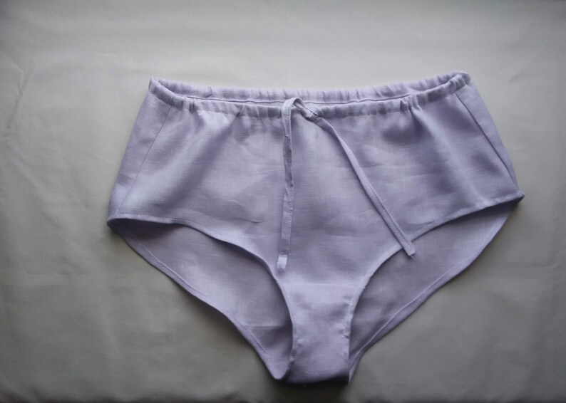 100 PURE LINEN PANTIES With Drawstring Waist and Loose Leg Etsy