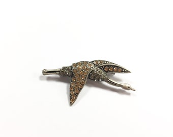 キャサリン・ポペスコ ヴィンテージ スワロフスキー ブローチ フランス製 (01775C-246)