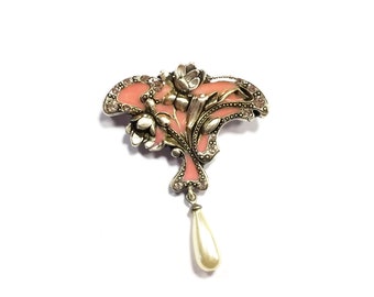 キャサリン・ポペスコ ヴィンテージ スワロフスキー ブローチ フランス製 (07885-59)