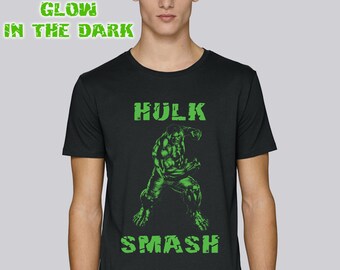 HULK Smash Shirt MARVEL T-shirt Glow 