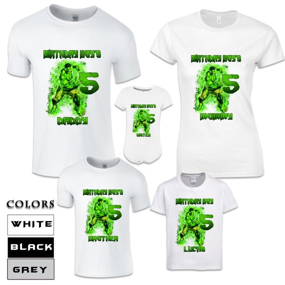 incredible hulk birthday shirt