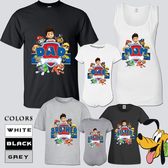 paw patrol camisetas personalizadas