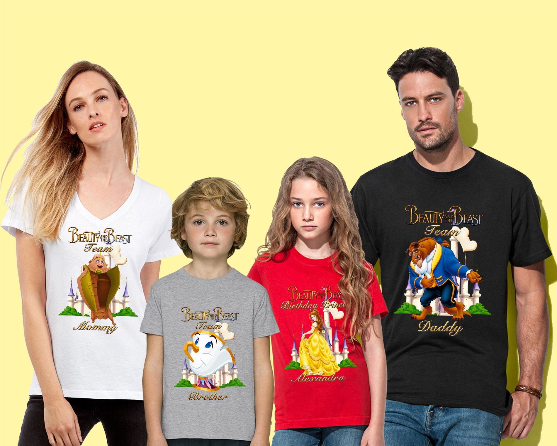 family beauty and the beast shirts
